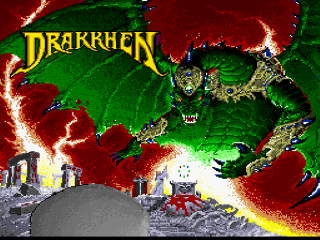 Drakkhen title screen for Super Nintendo